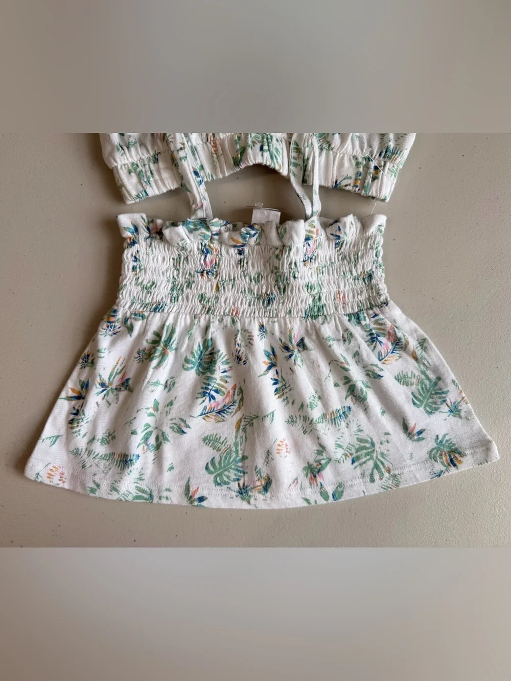 Nordstrom Baby 2 Pc Tropical Floral Smocked Top Bloomers Set 6 Months